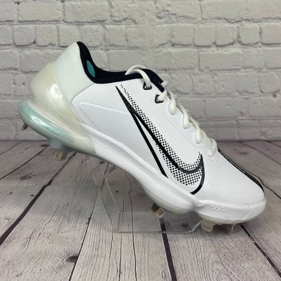 Nike Force Zoom Trout 7 Pro Metal White Baseball Cleats Mens Sz 7 (CQ7224-101) - Picture 1 of 11